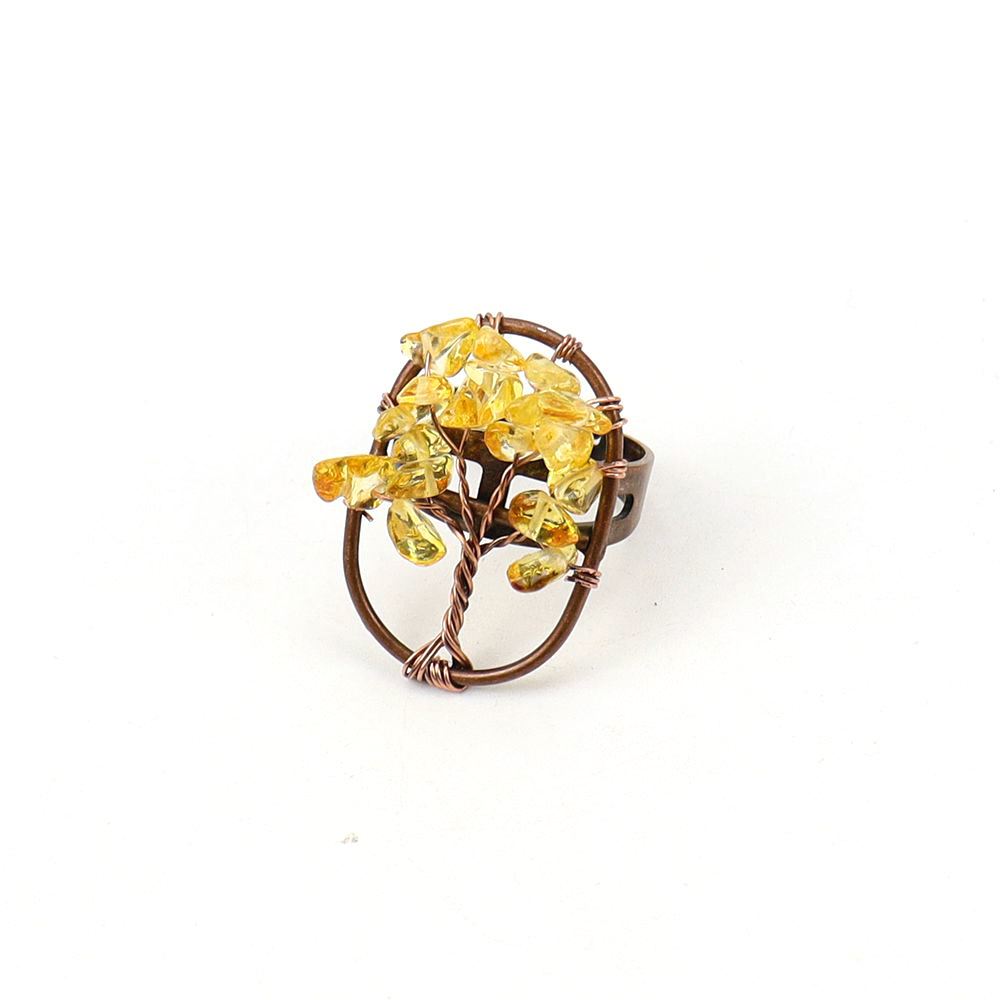 Retro oval citrine (synthetic)