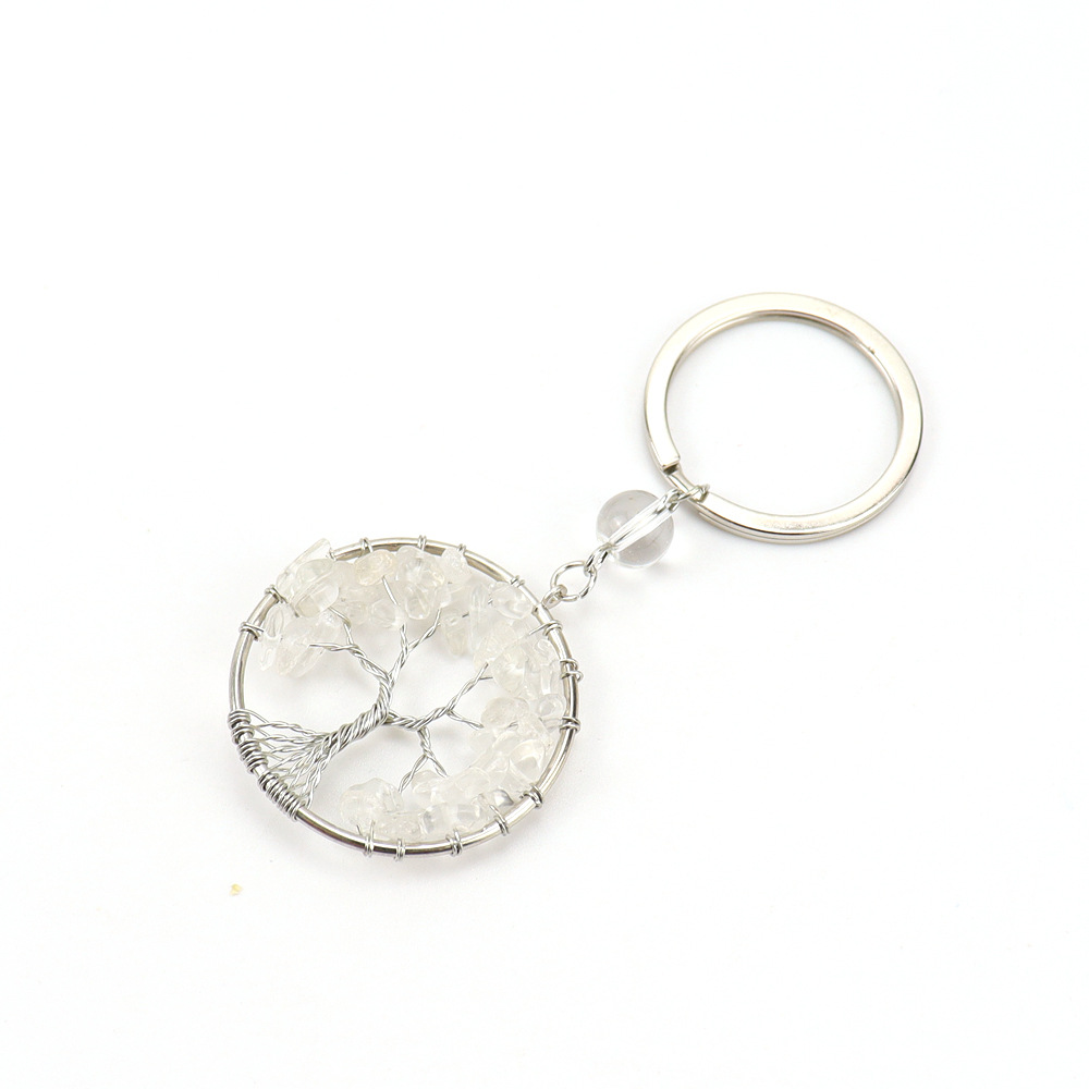 White Crystal Keychain