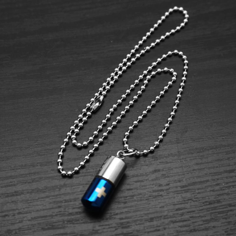 Blue with 60cm ball chain