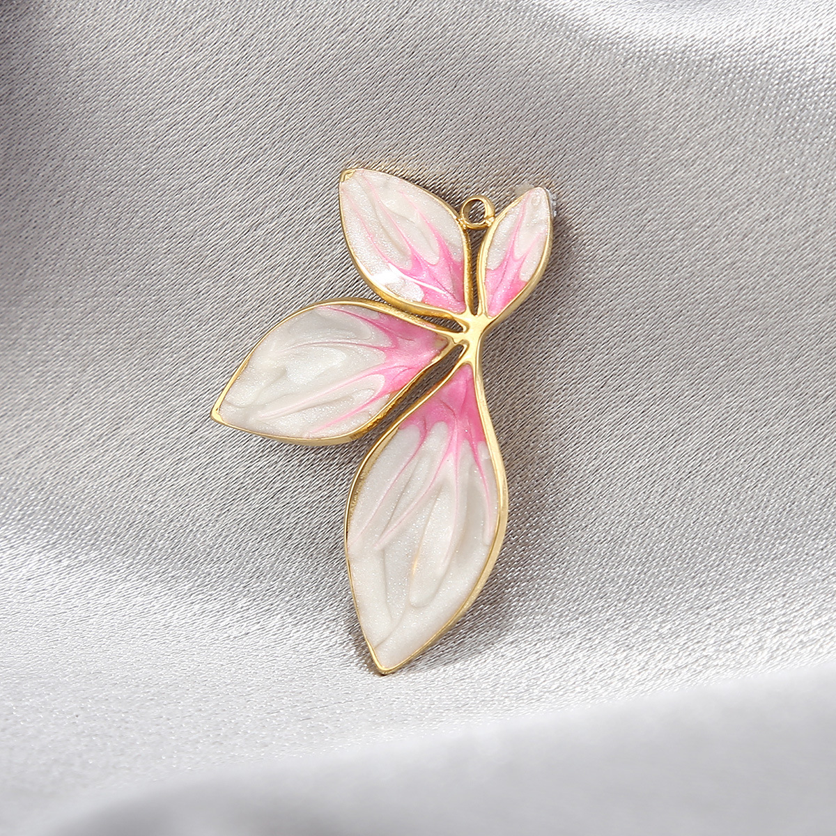 Pink oil drop pendant