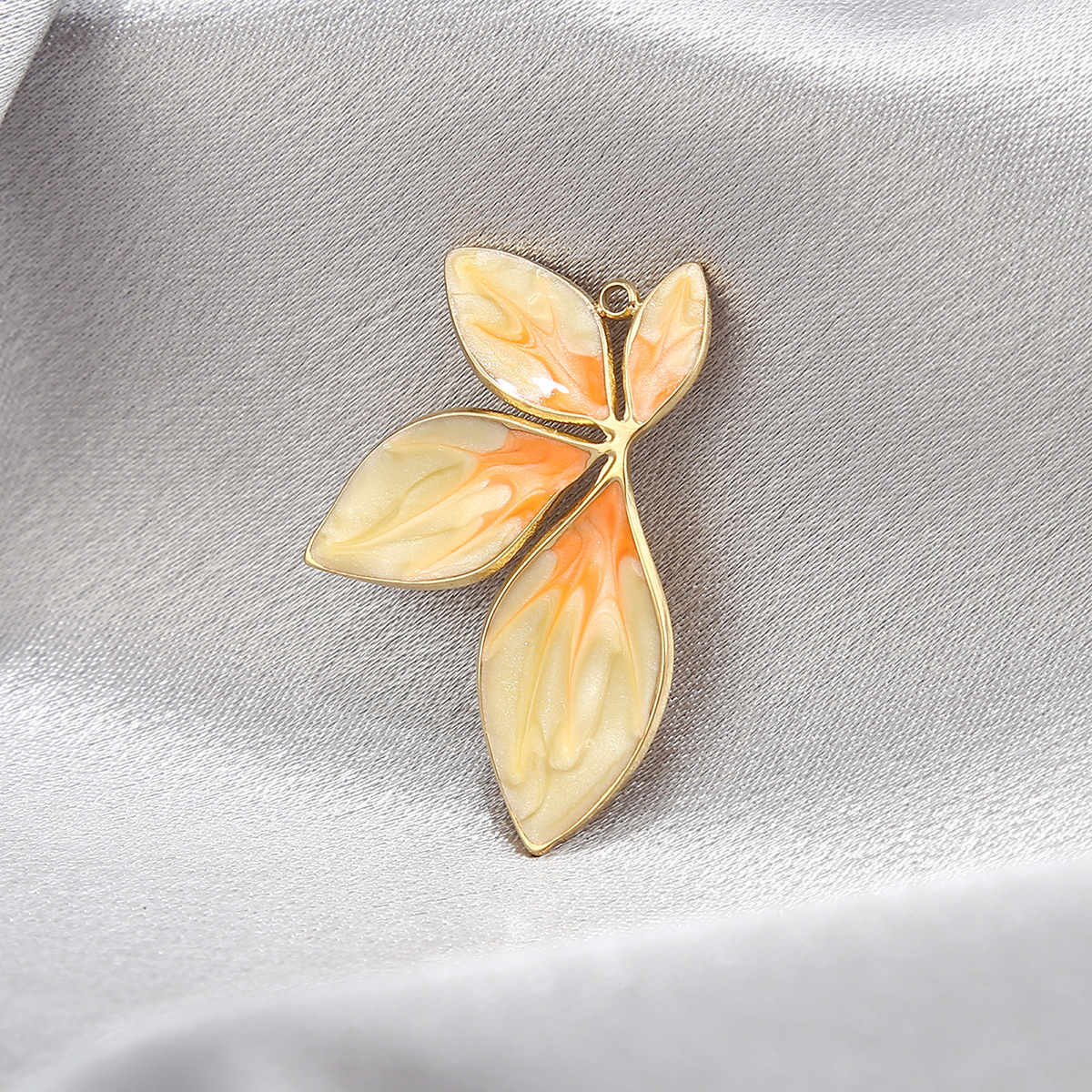 Orange oil drop pendant