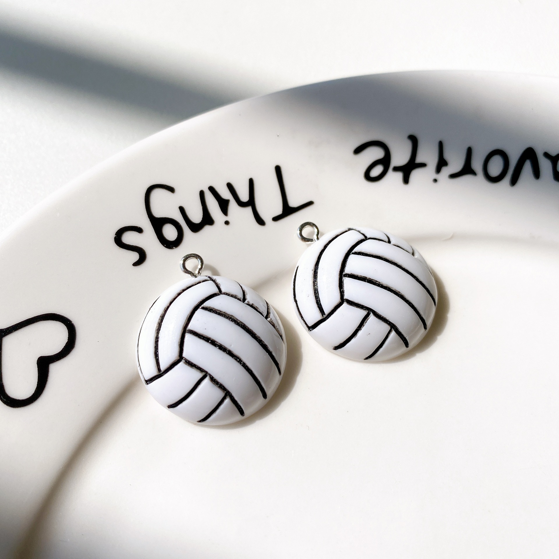 Volleyball white spikes