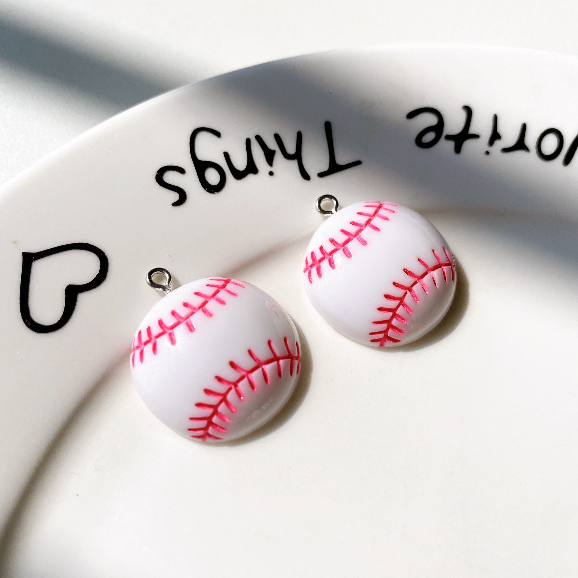 Rose red baseball white spikes