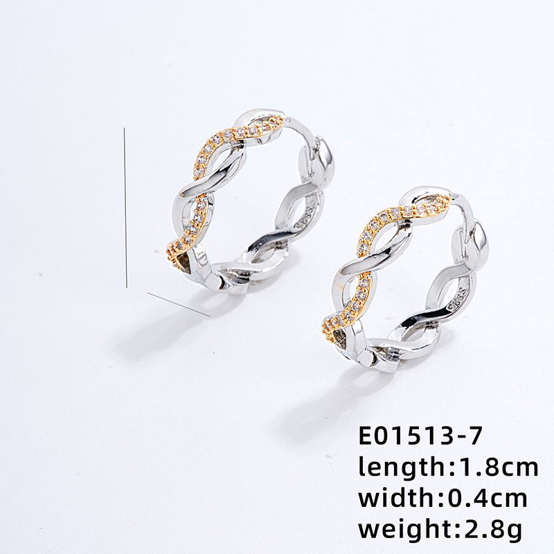 White K White Diamond-plated 08 Gold White K double color-twist
