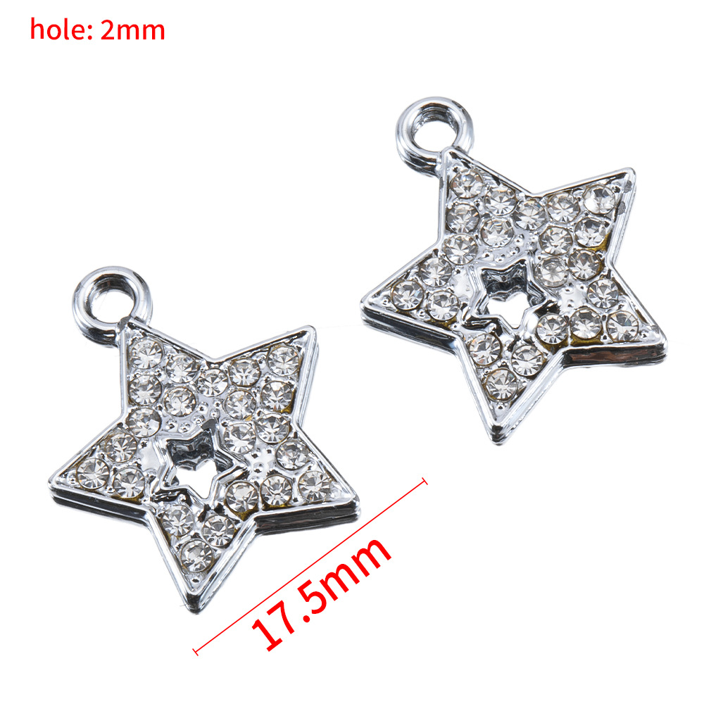 17.5mm star pendant-white k