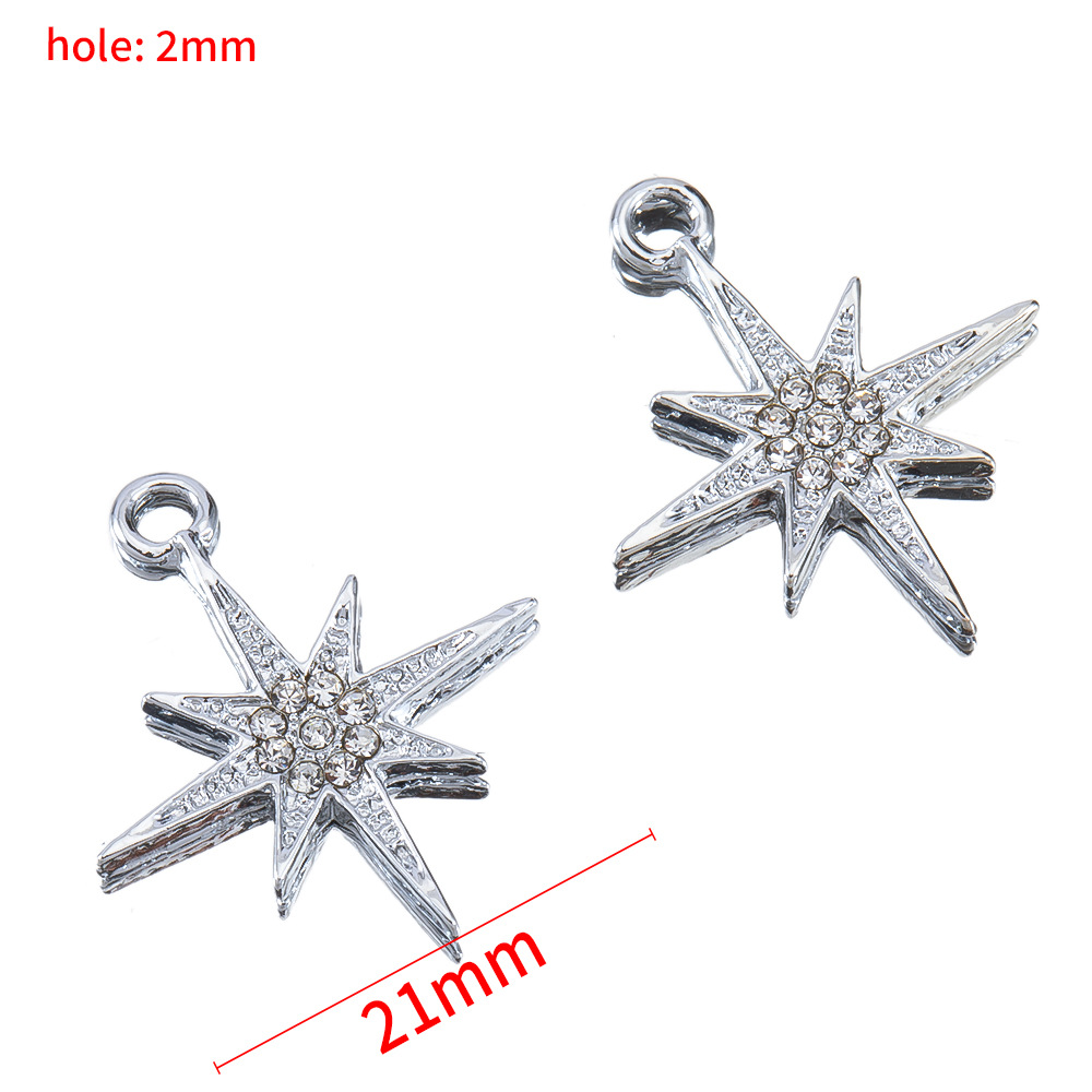 Six-pointed star pendant-white k