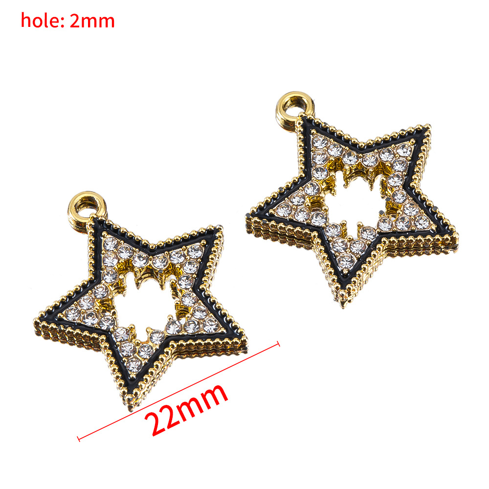 Black edge star pendant-kc gold