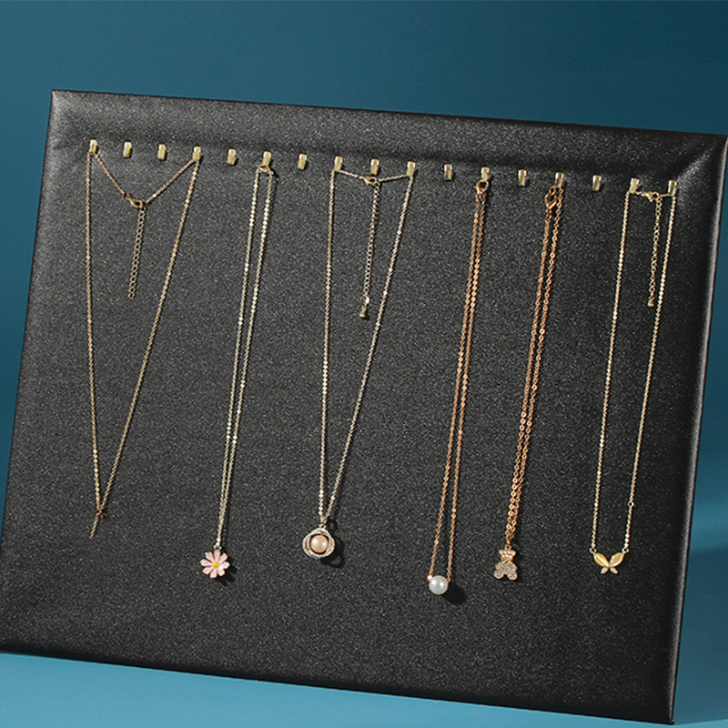 [Single Row 17 Hook] Black PU