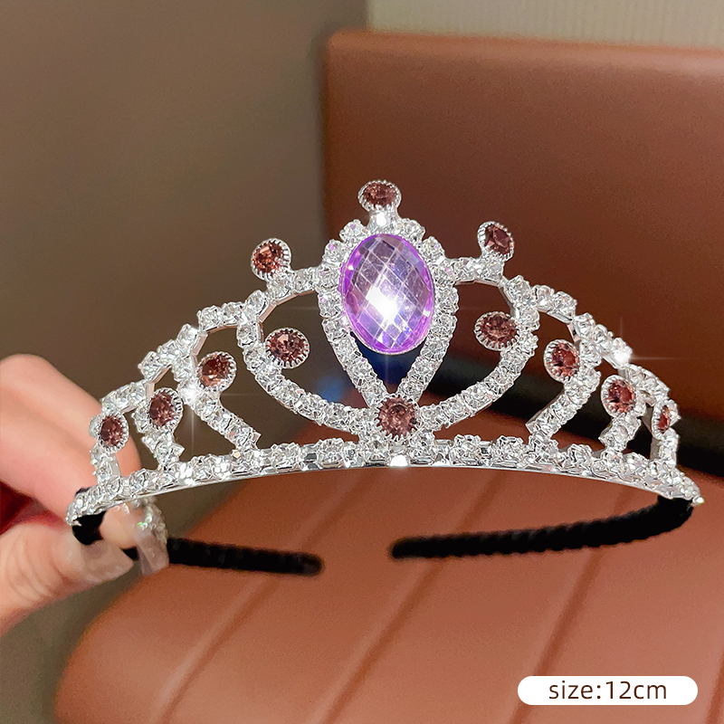 14# purple crystal hairband