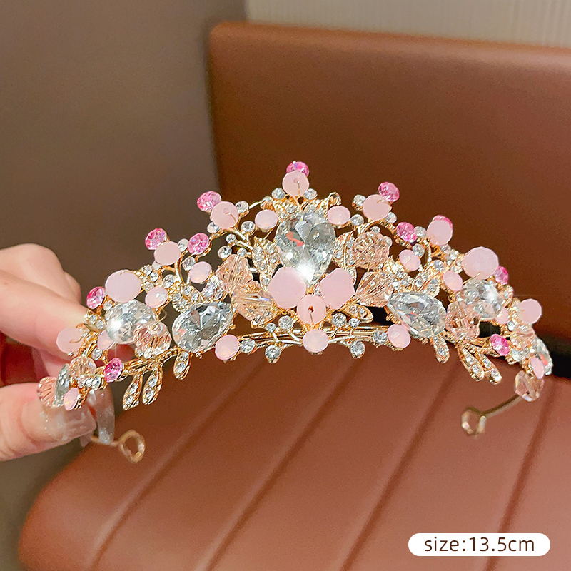 29# pink bead crown