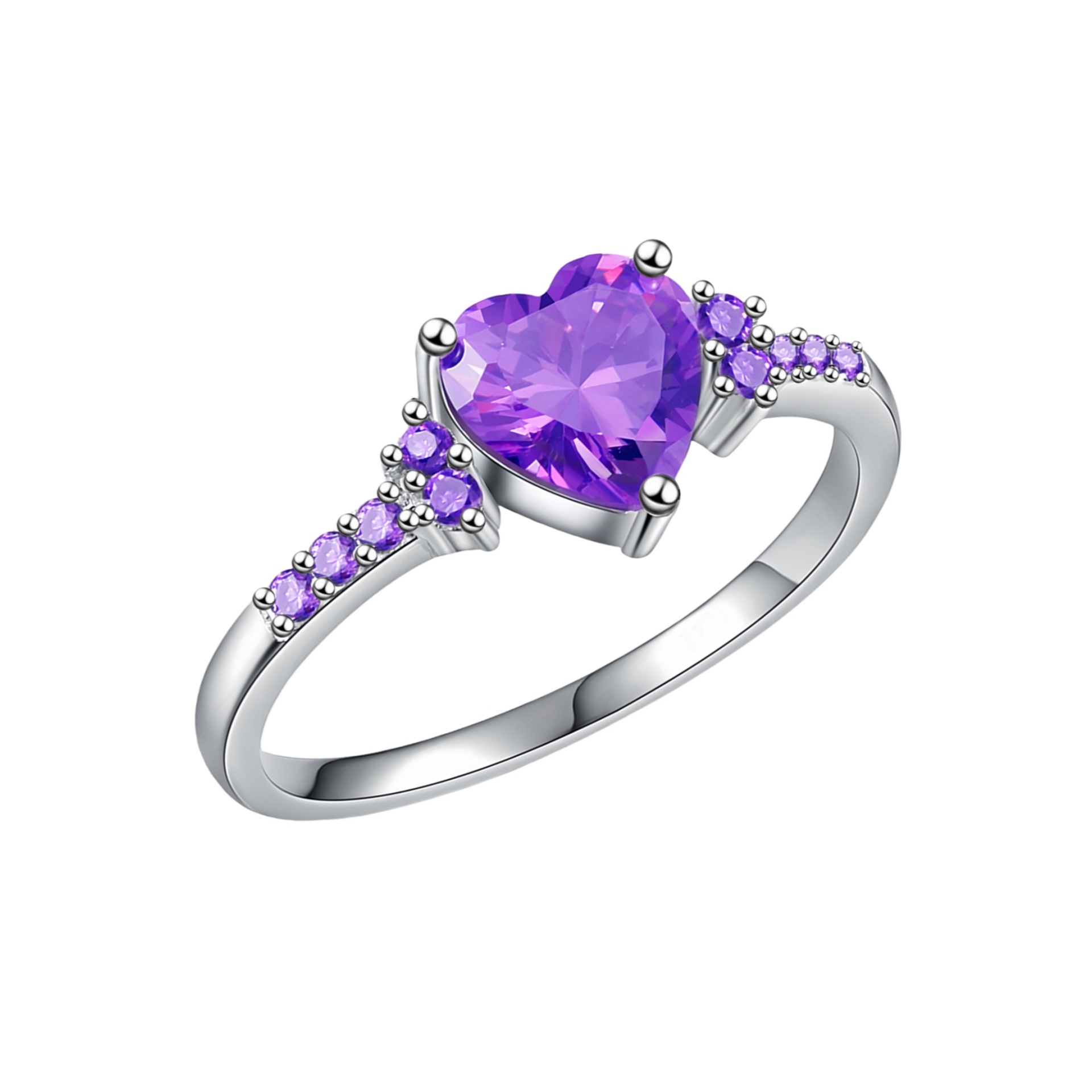 Purple diamond ring [white gold]