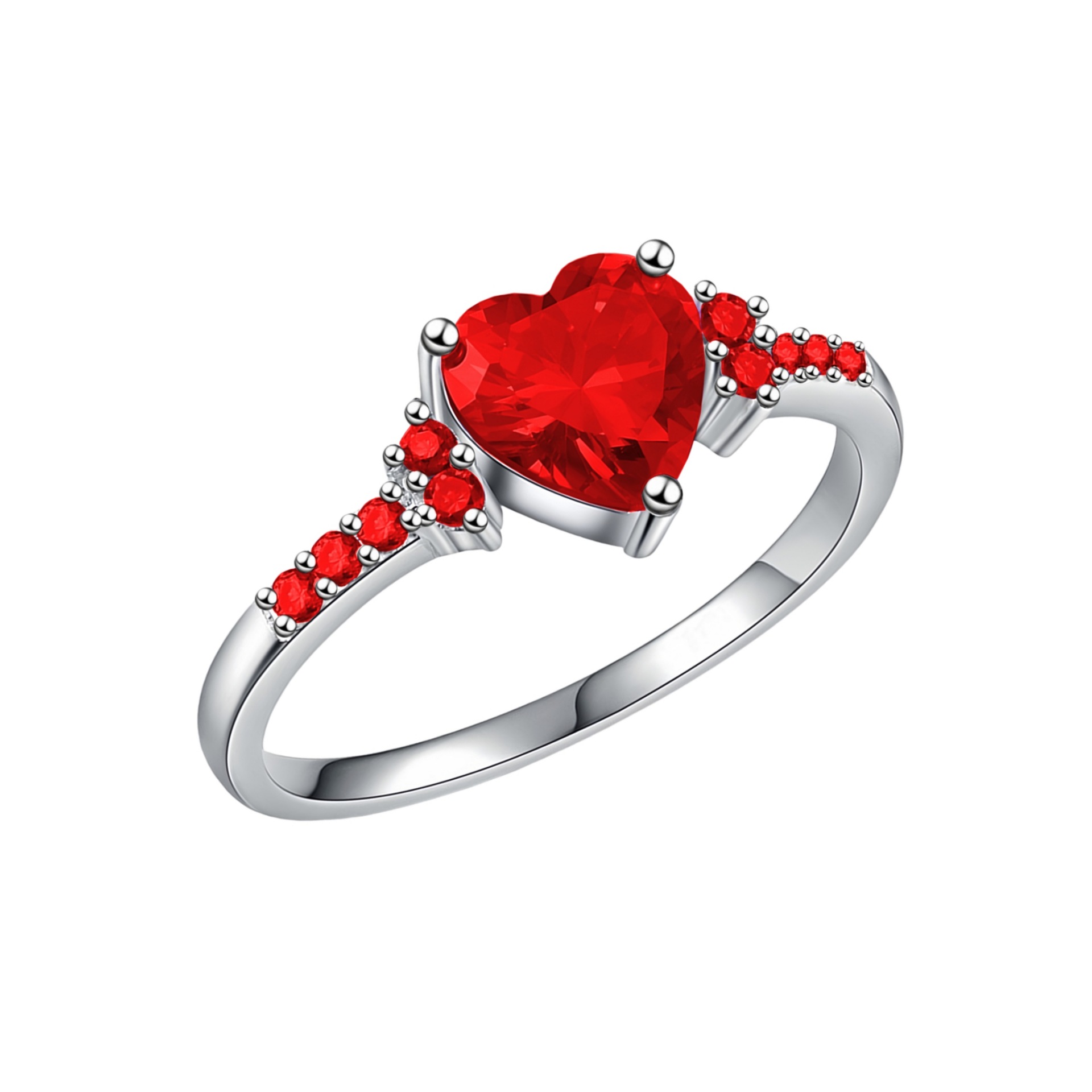 Red diamond ring [white gold]