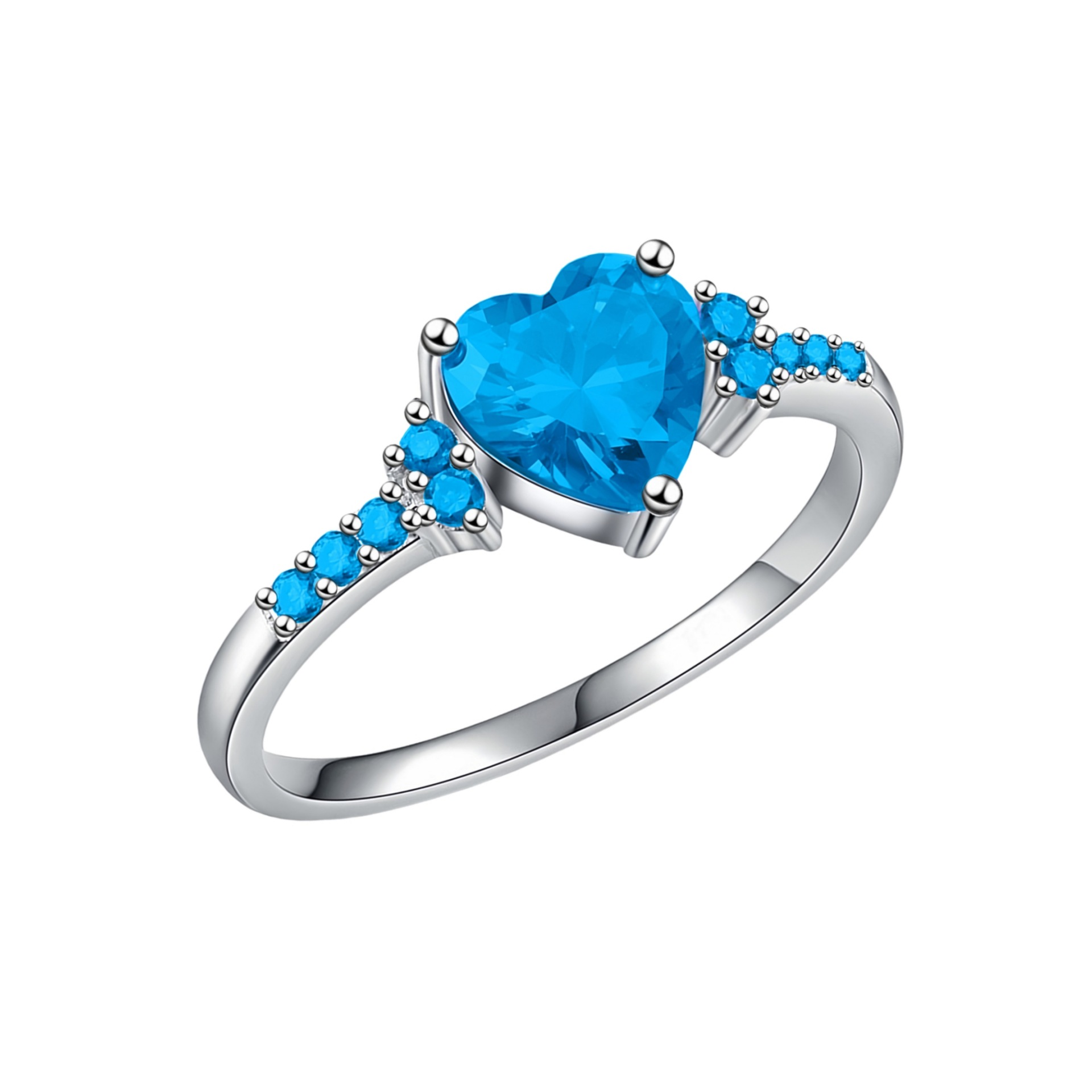 Ocean blue diamond ring [white gold]