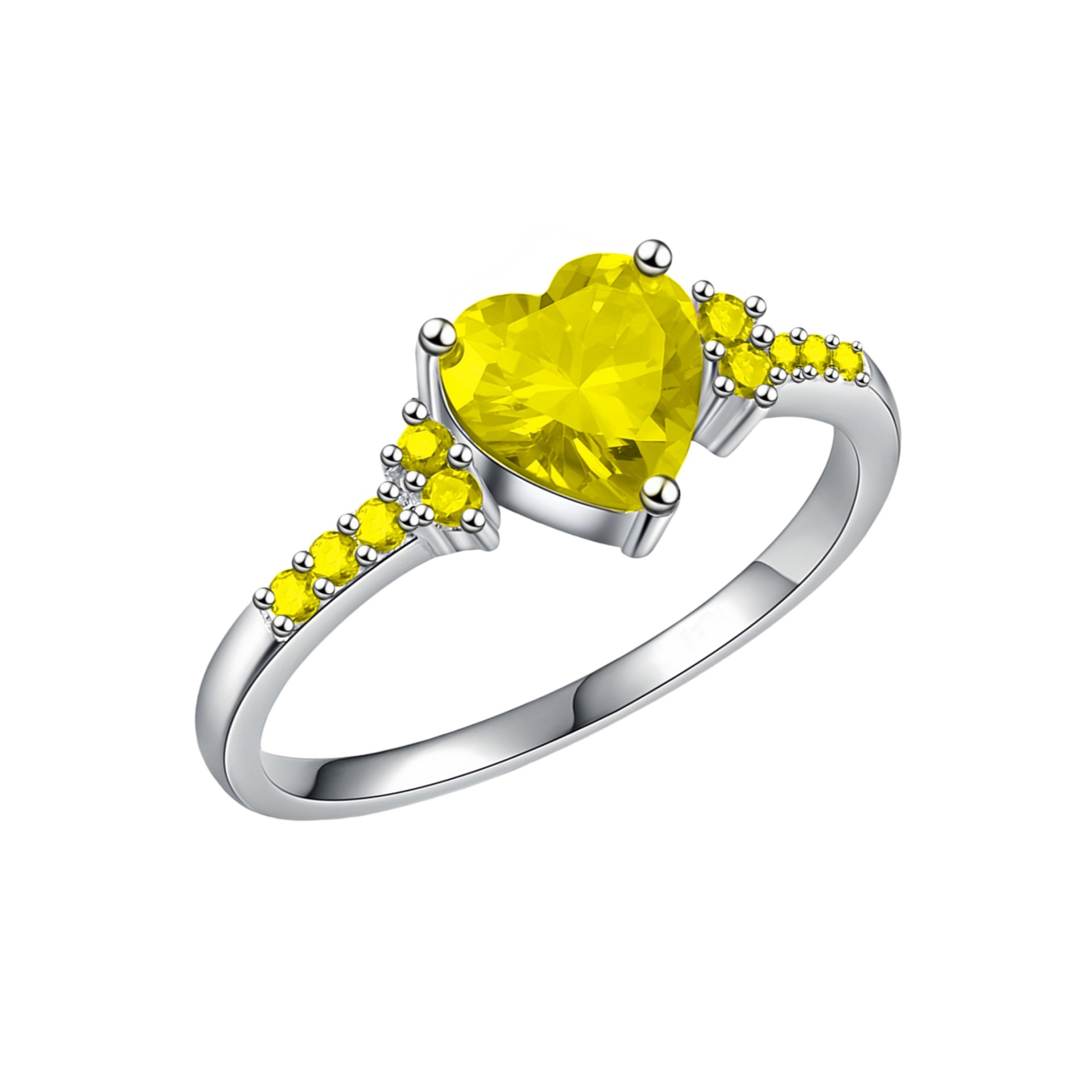 Yellow diamond ring [white gold]