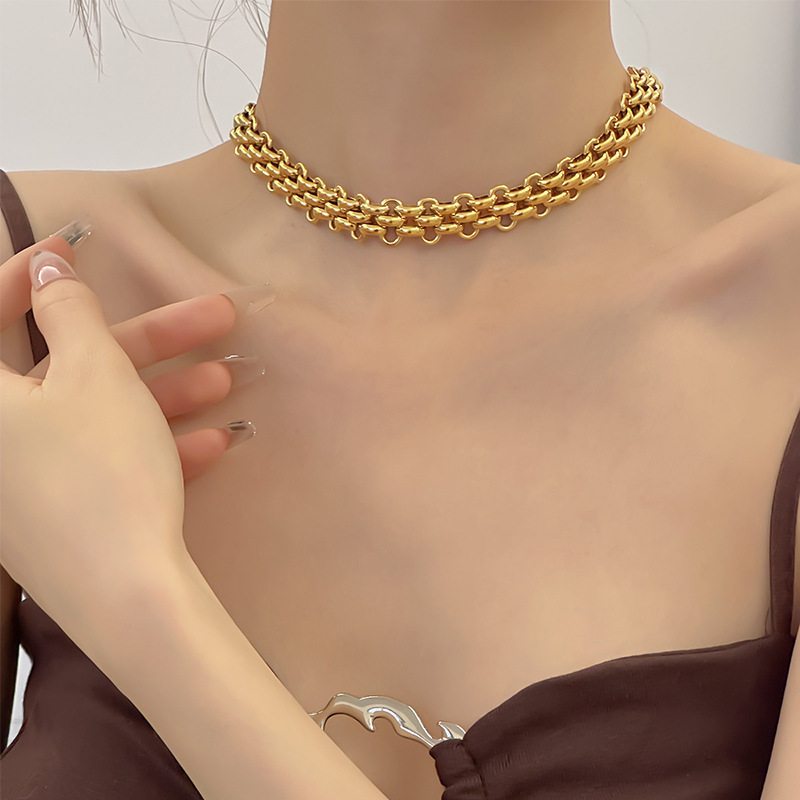 【xlh296】watch chain necklace gold