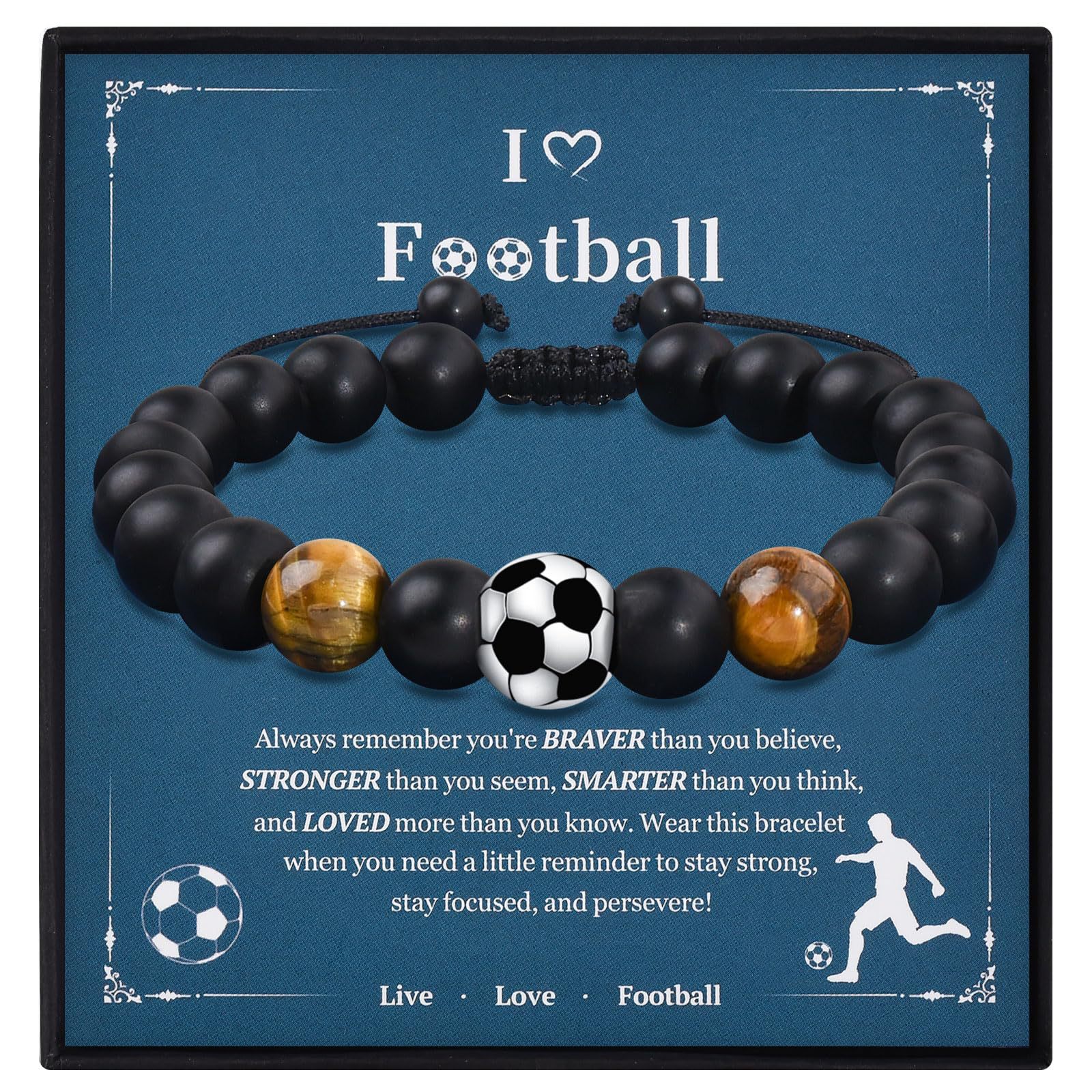 Black matte yellow tiger eye football