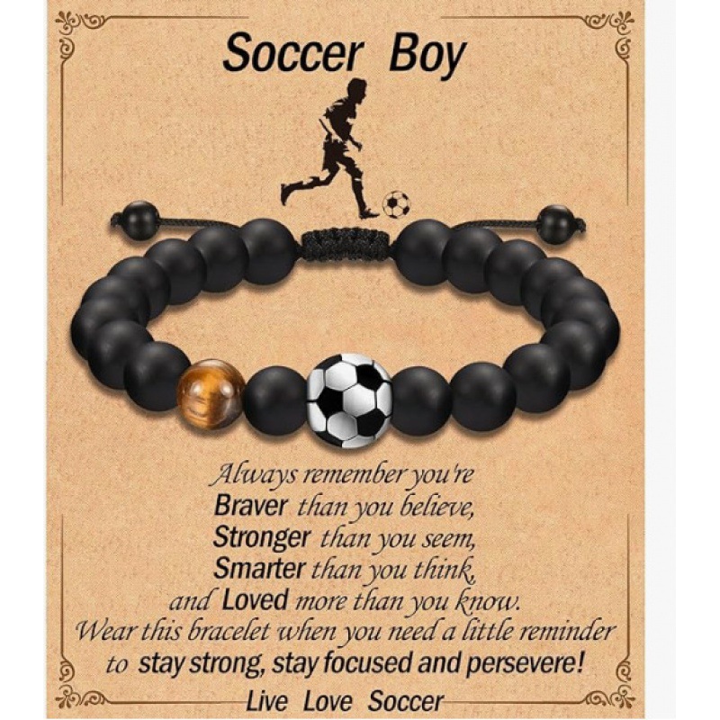 Soccer boy card football bracelet