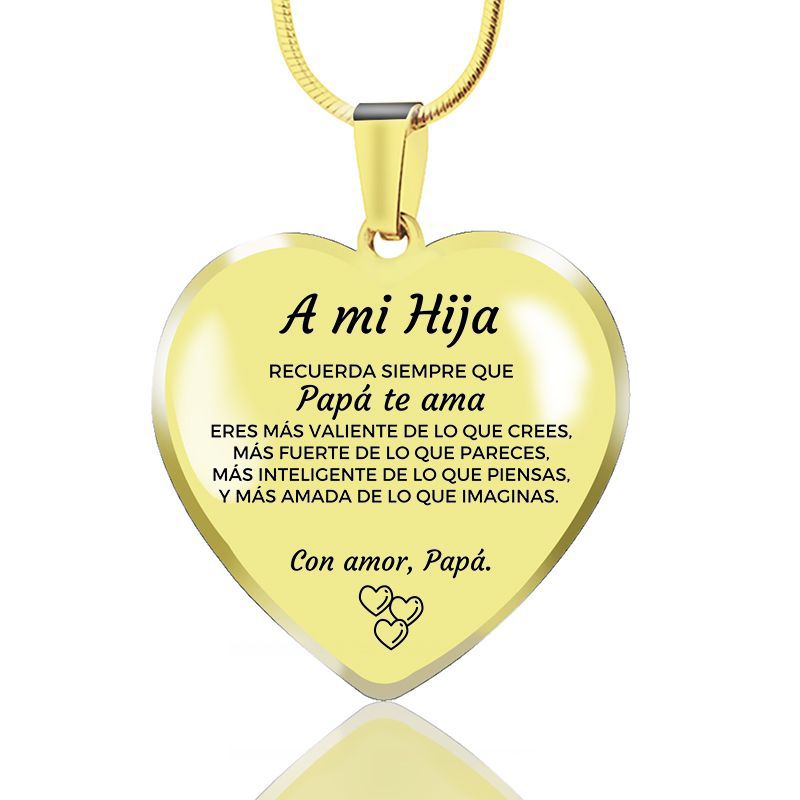 Golden Necklace con amor papa