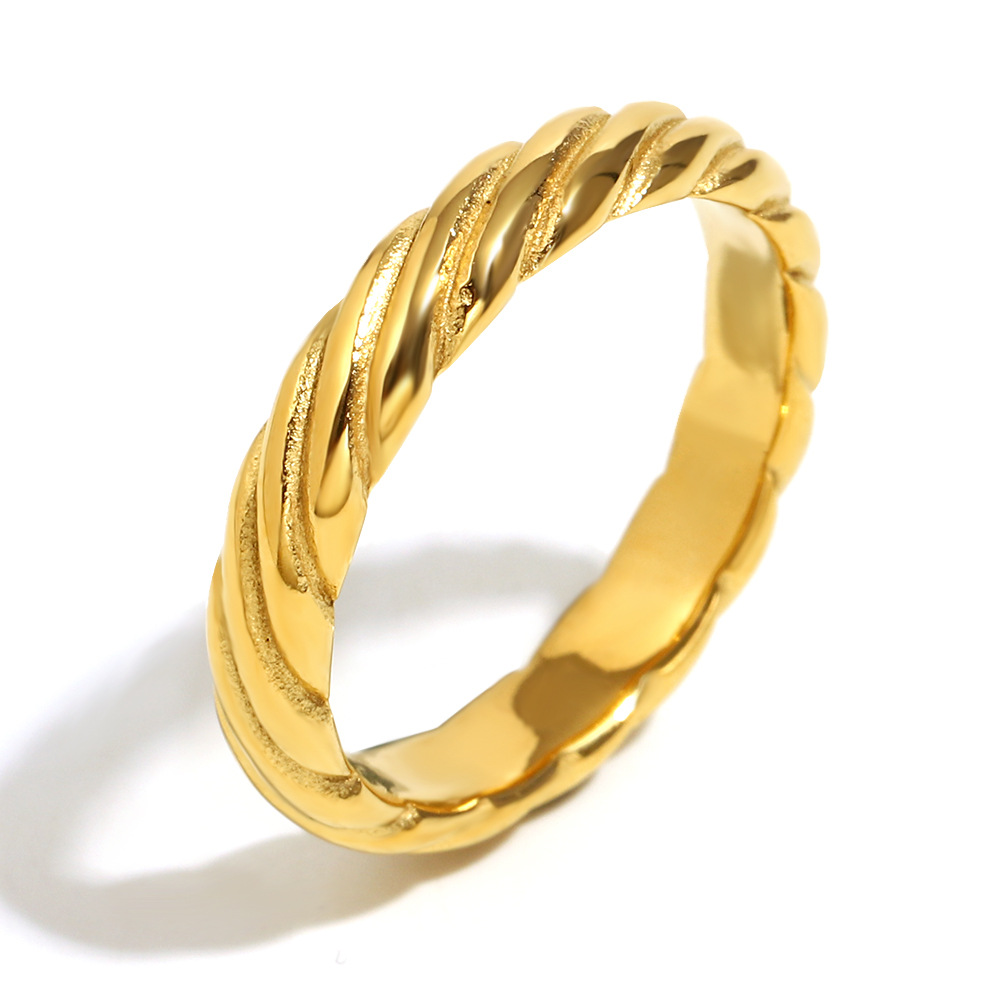 Classic Twill ring - Gold - size 8