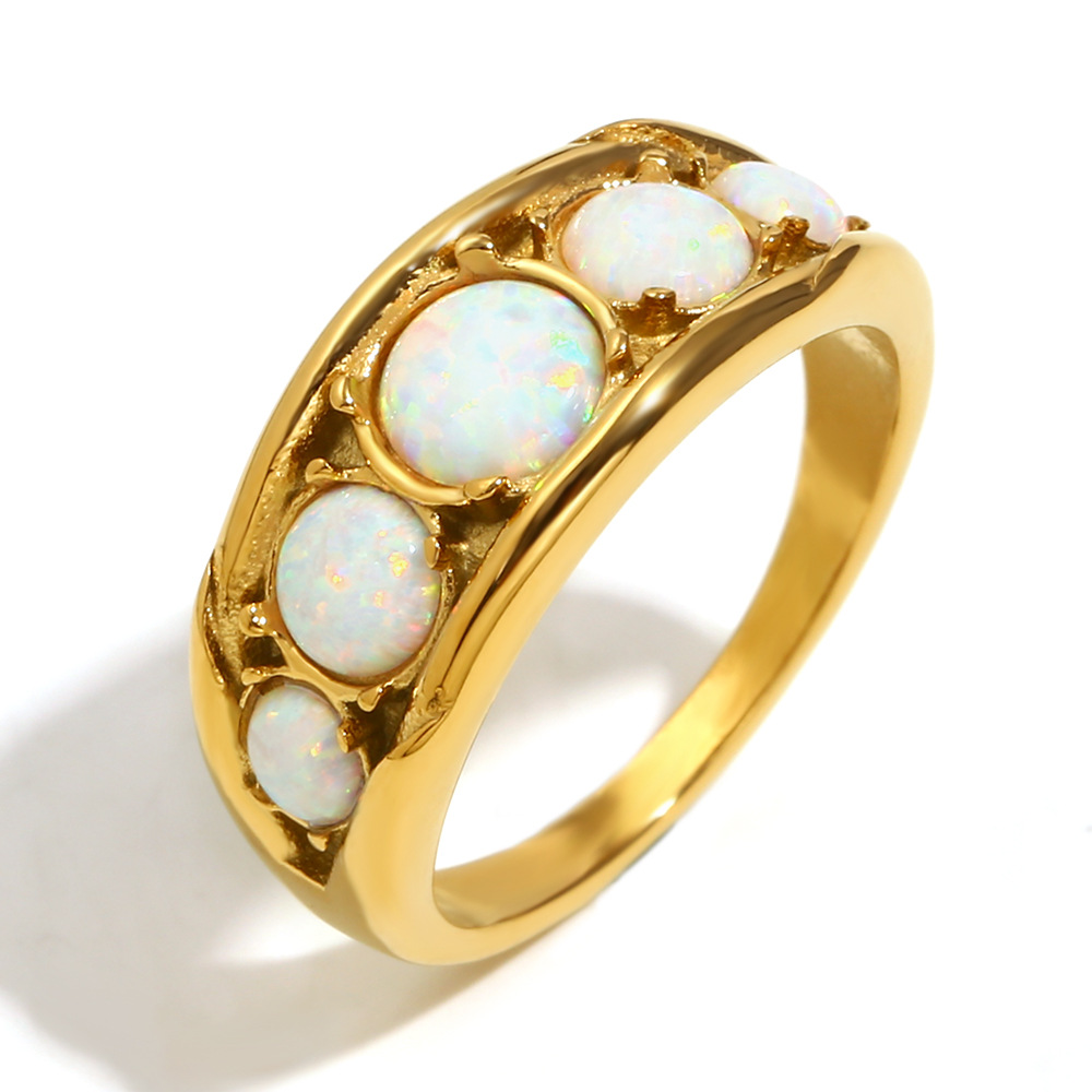 Opal Ring - Gold - size 6
