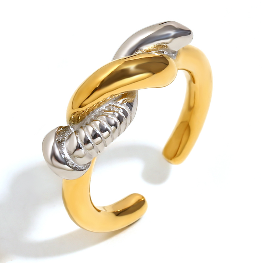 Screw knot ring. - Two colors