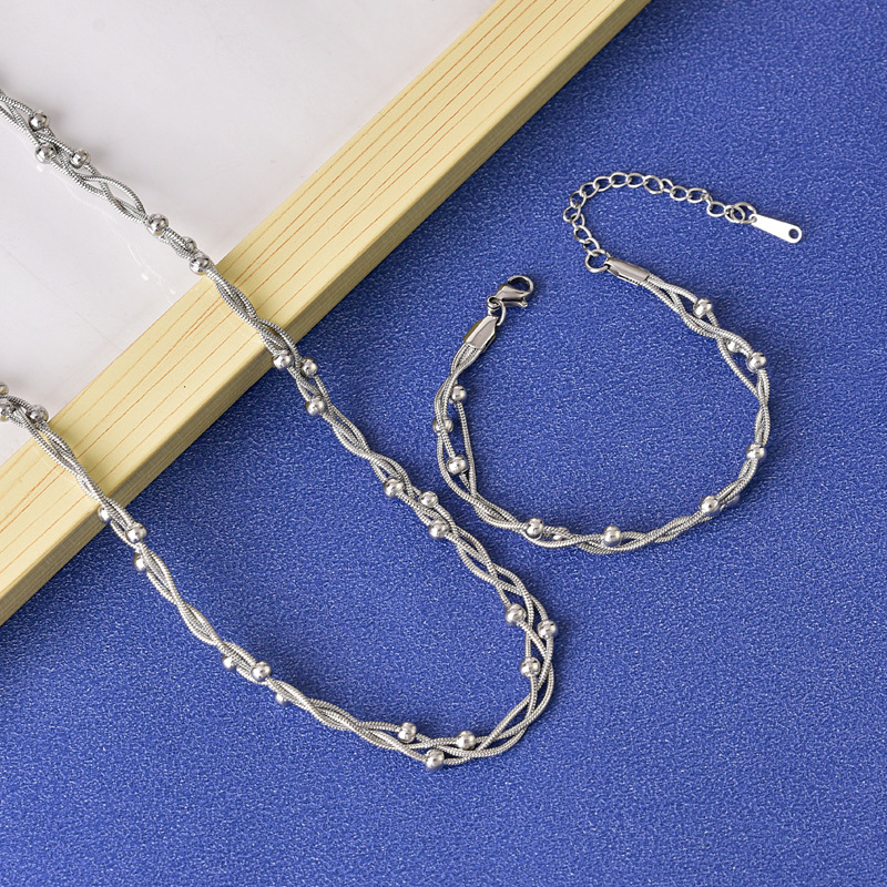 Steel Necklace   bracelet