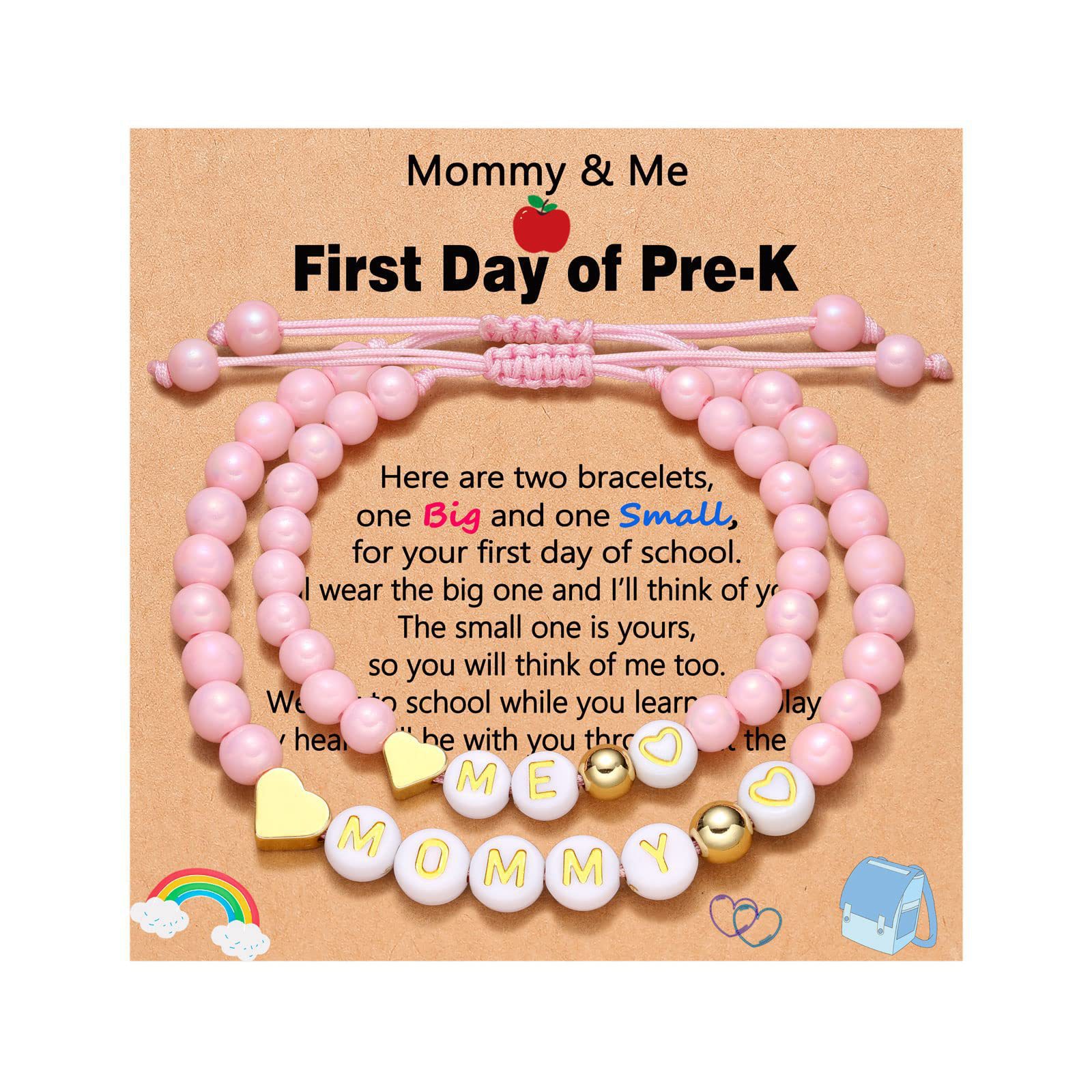 Pink beads mama love pre-K card suit