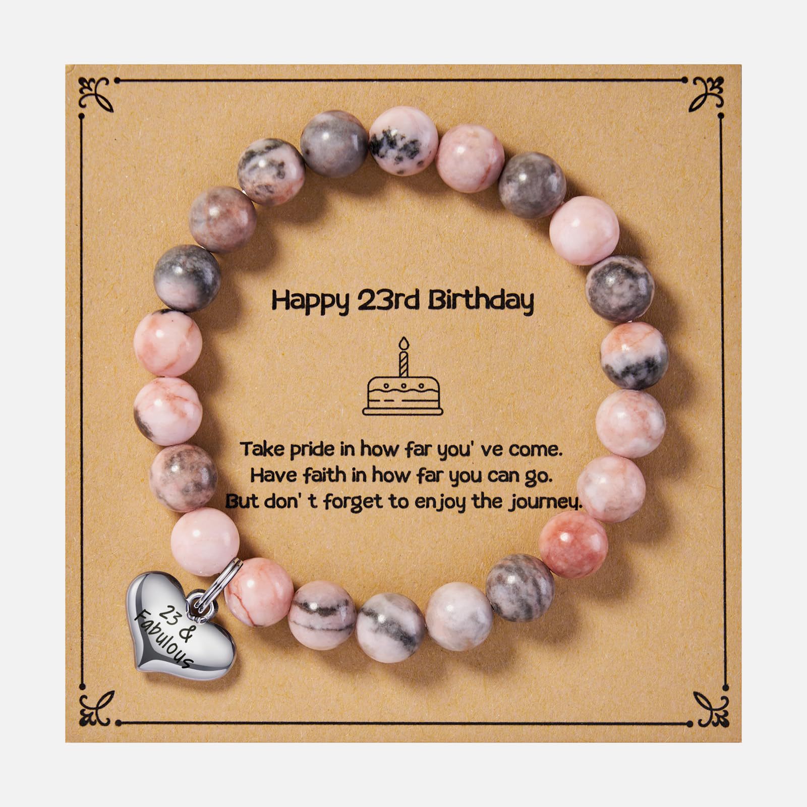 Pink Zebra stretch rope Happy 23 card