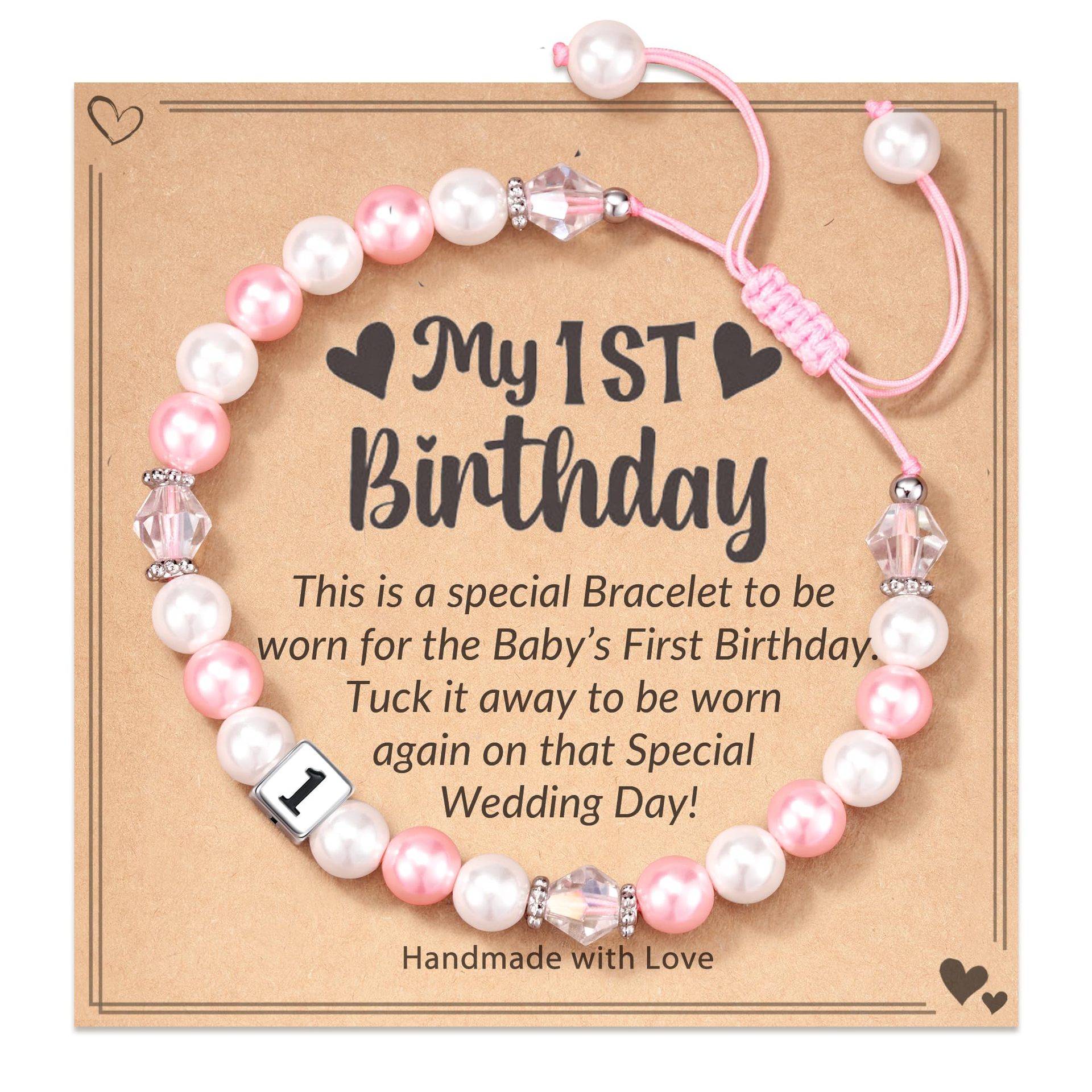 Pearl Bracelet My1STBinthday Card