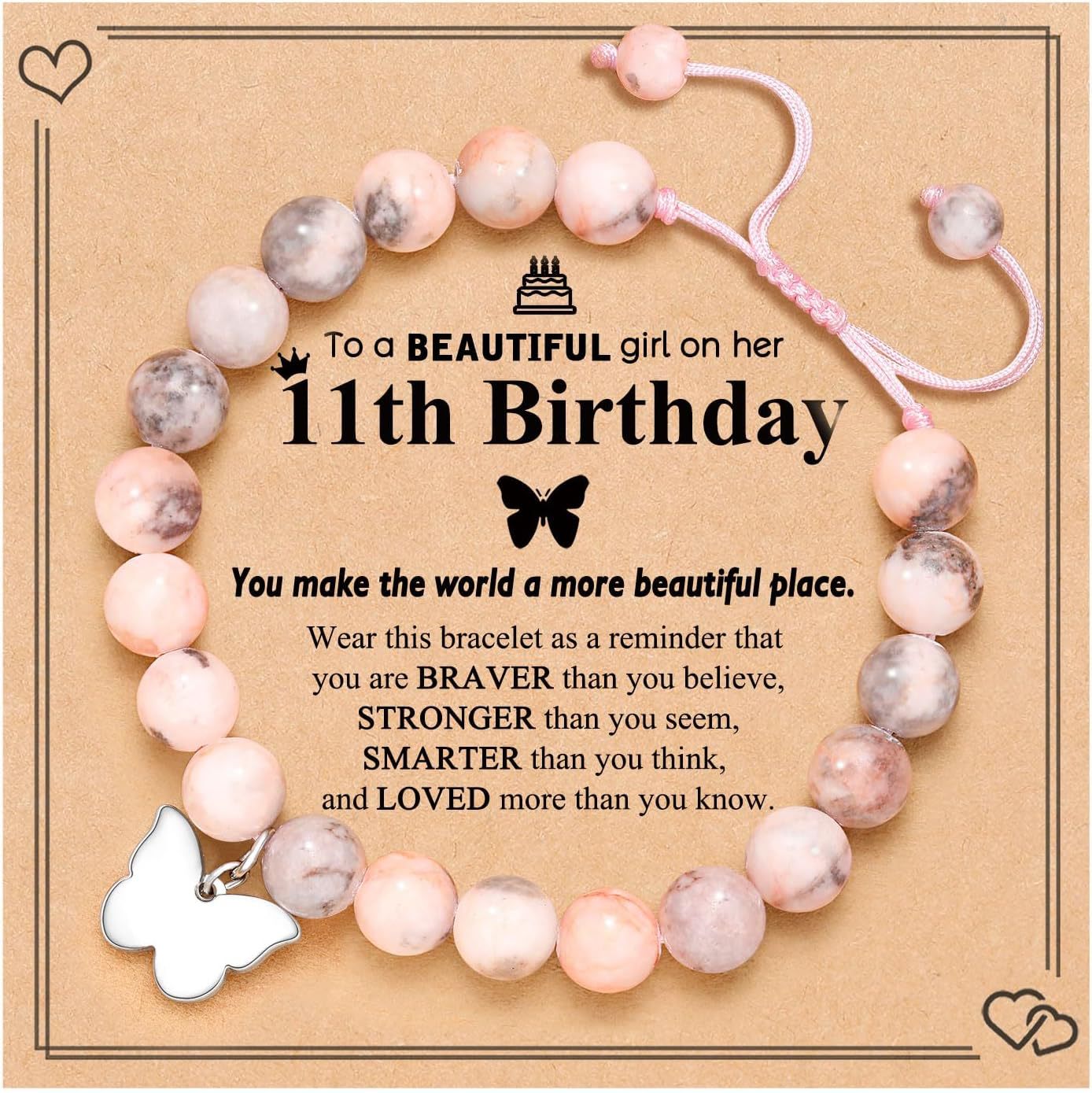 Pink Zebra Butterfly Card 6