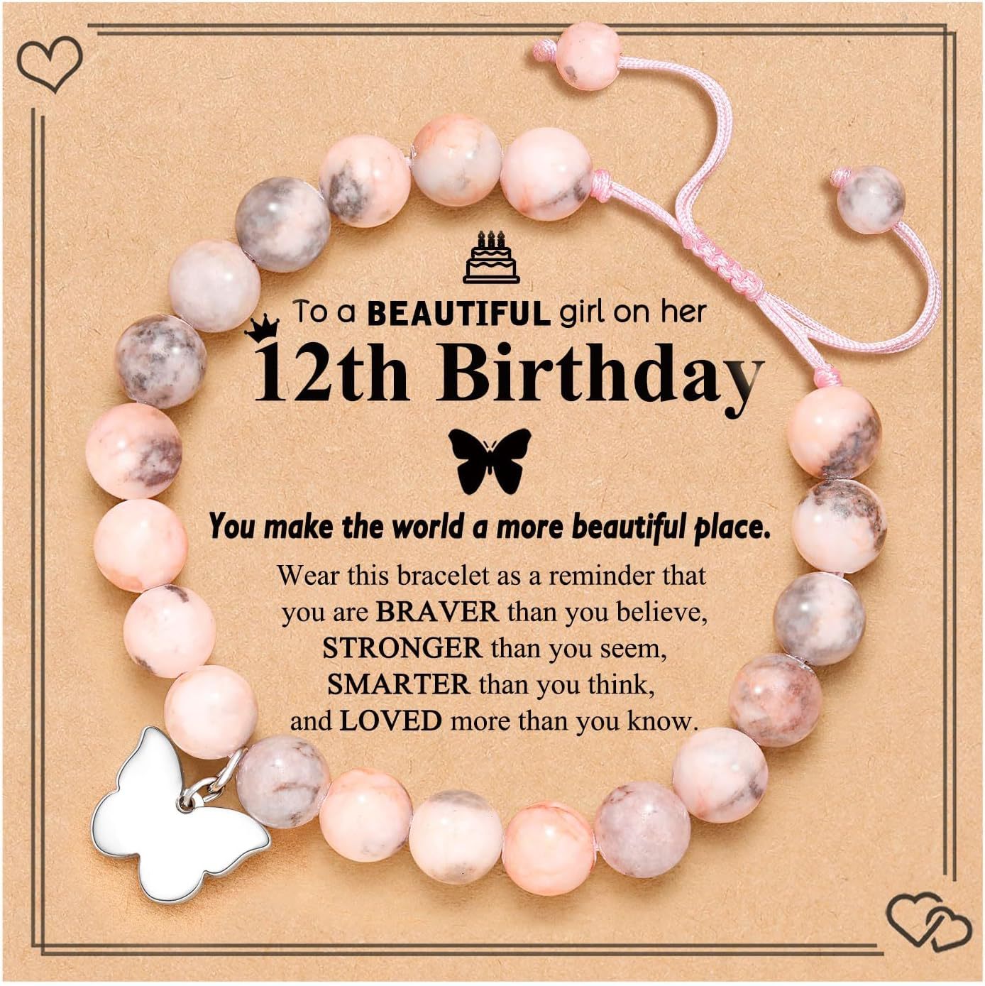 Pink Zebra Butterfly Card 7