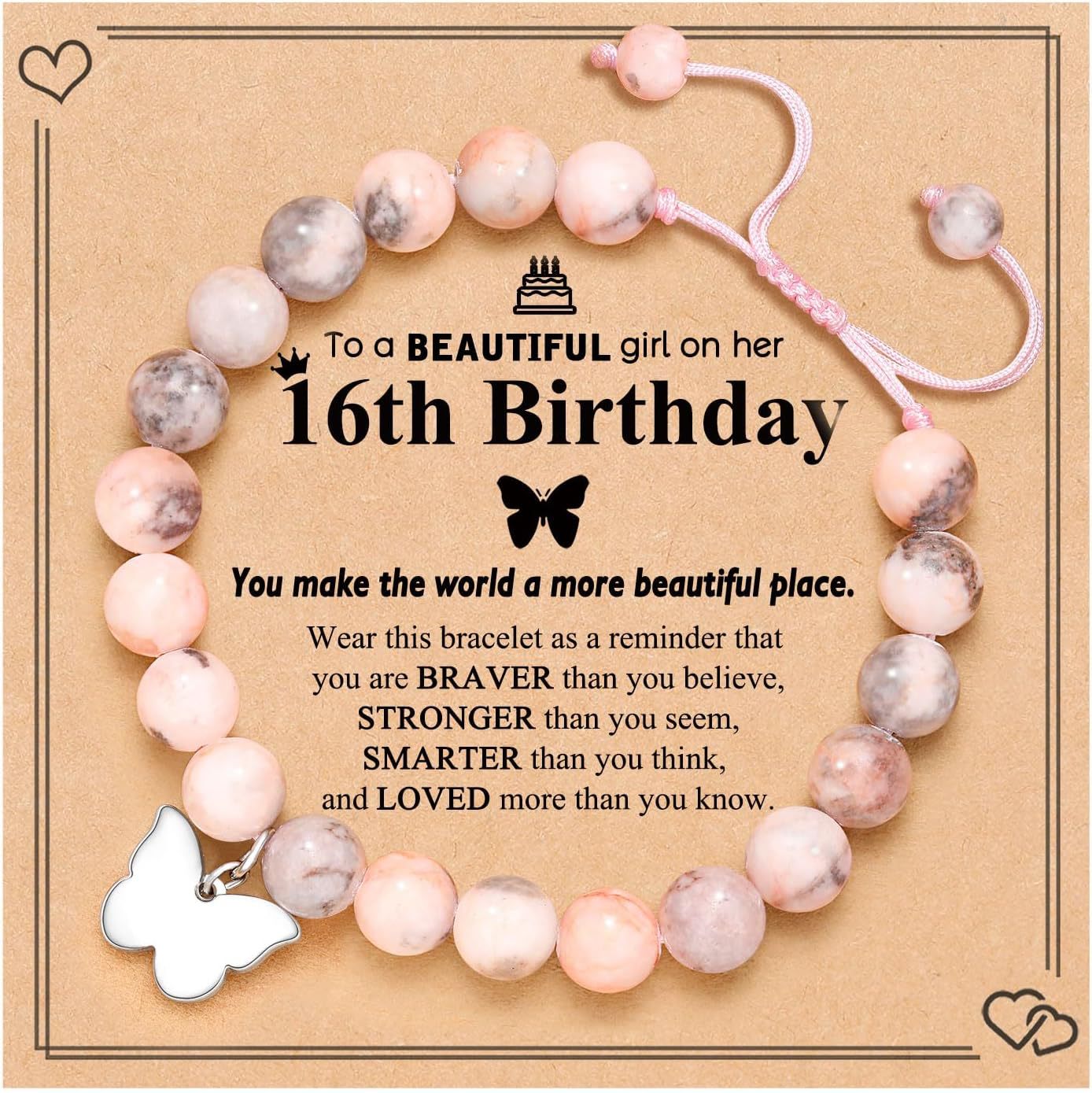 Pink Zebra Butterfly Card 12