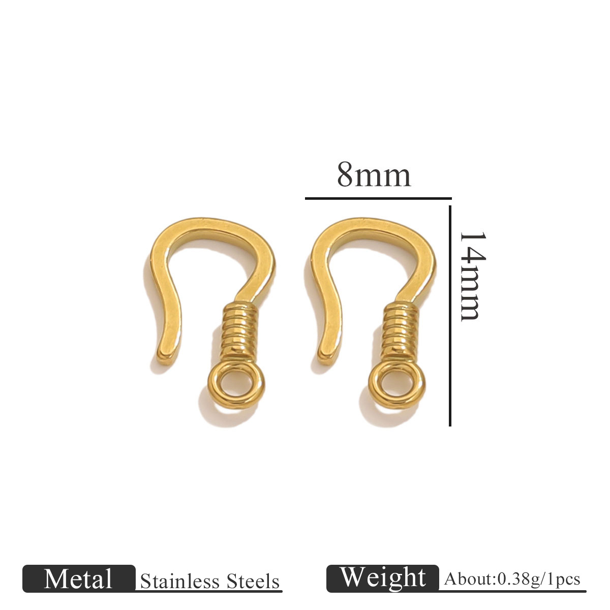 Gold - Spiral ear hook