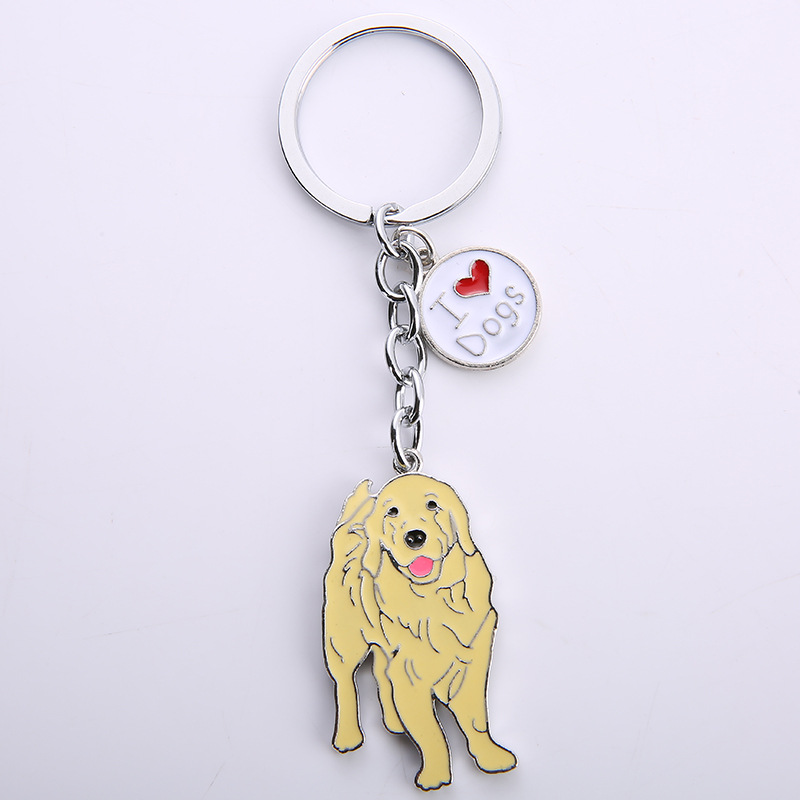 Golden retriever Silver Peach heart