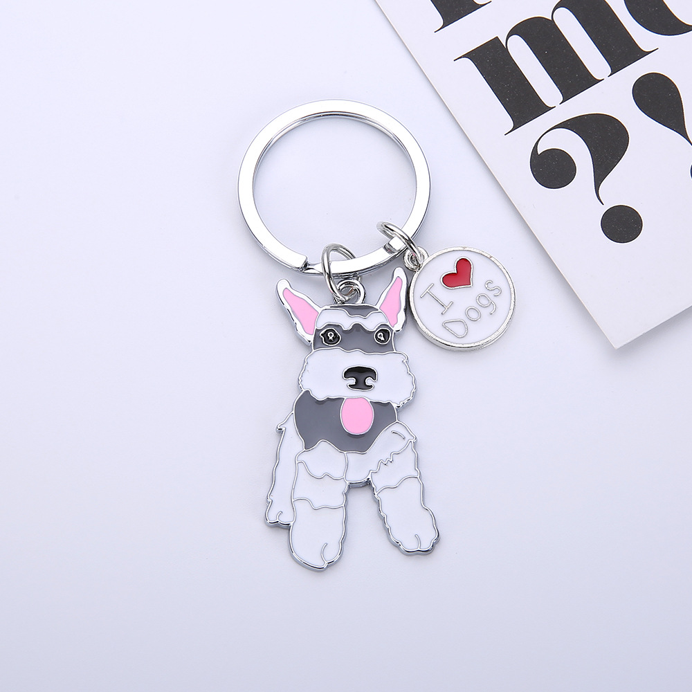 New glossy Schnauzer Gray peach heart