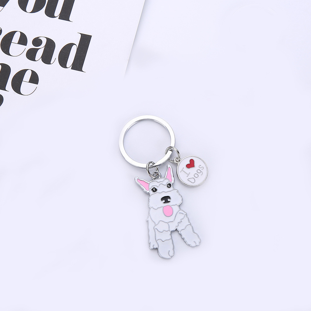 New glossy Schnauzer White peach heart