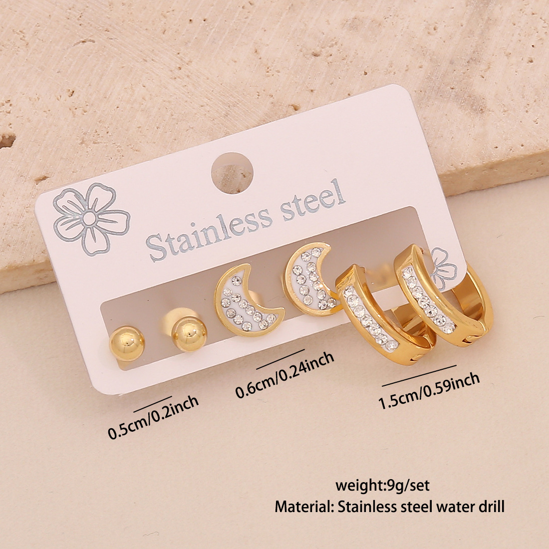 8#Round bead moon