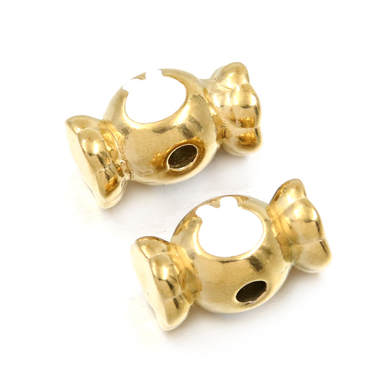 No. 8 white candy beads 10X18mm
