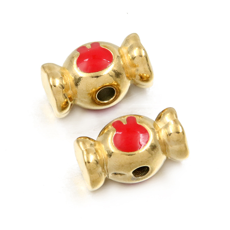 No. 8 Red candy beads 10X18mm