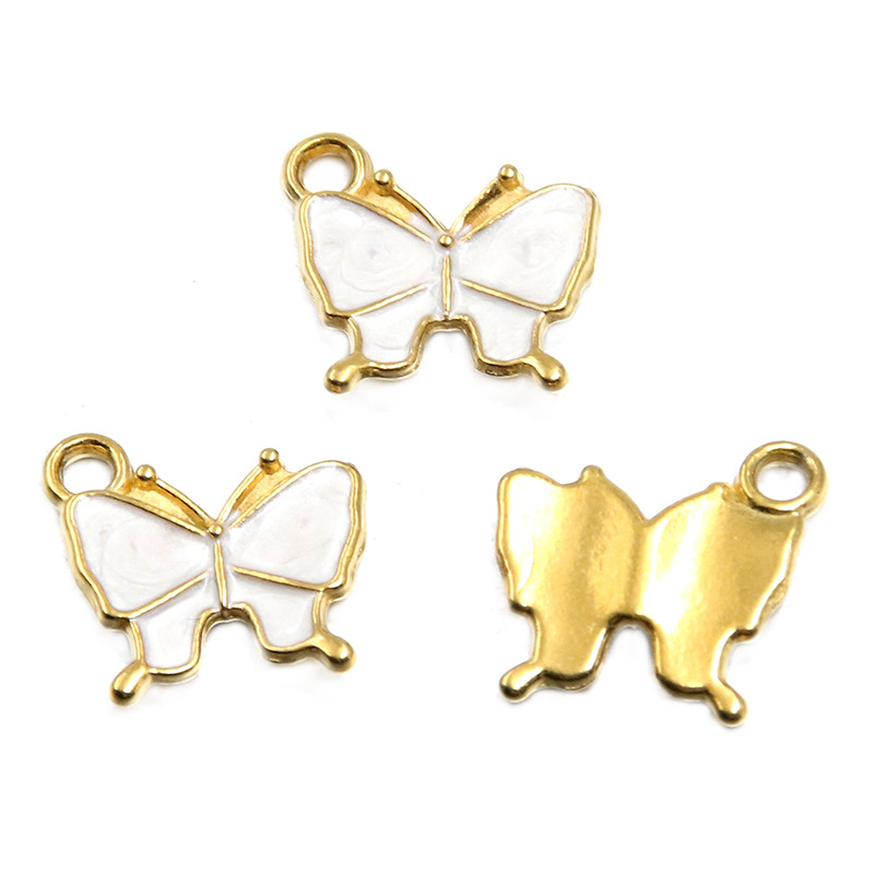 No. 2 white butterfly 13x13mm