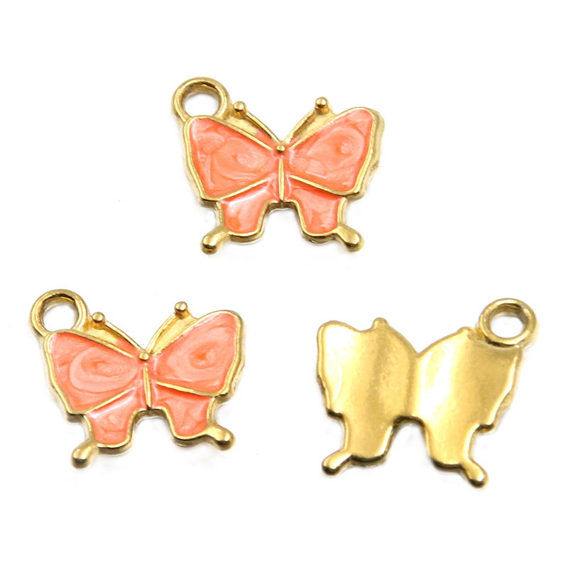 No. 2 orange butterfly 13x13mm