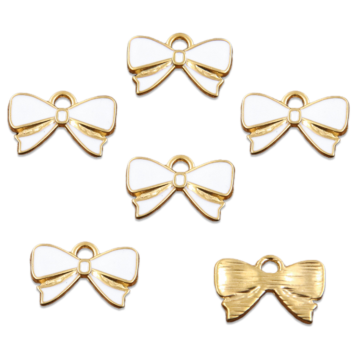 No. 4 white bow 12x19mm