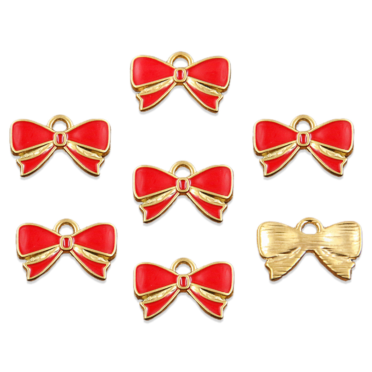 No. 4 red bow 12x19mm