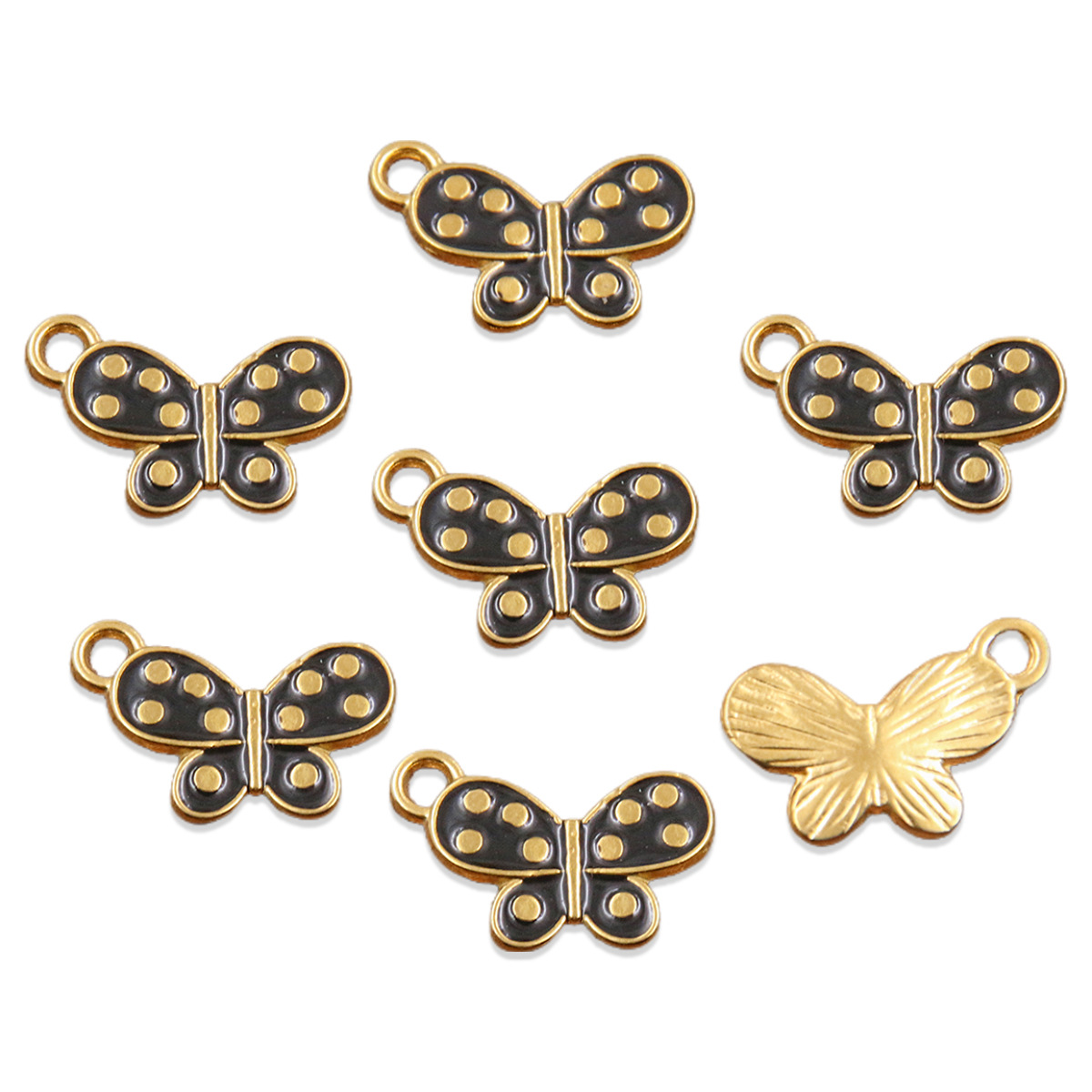 No. 5 black butterfly 13x19mm