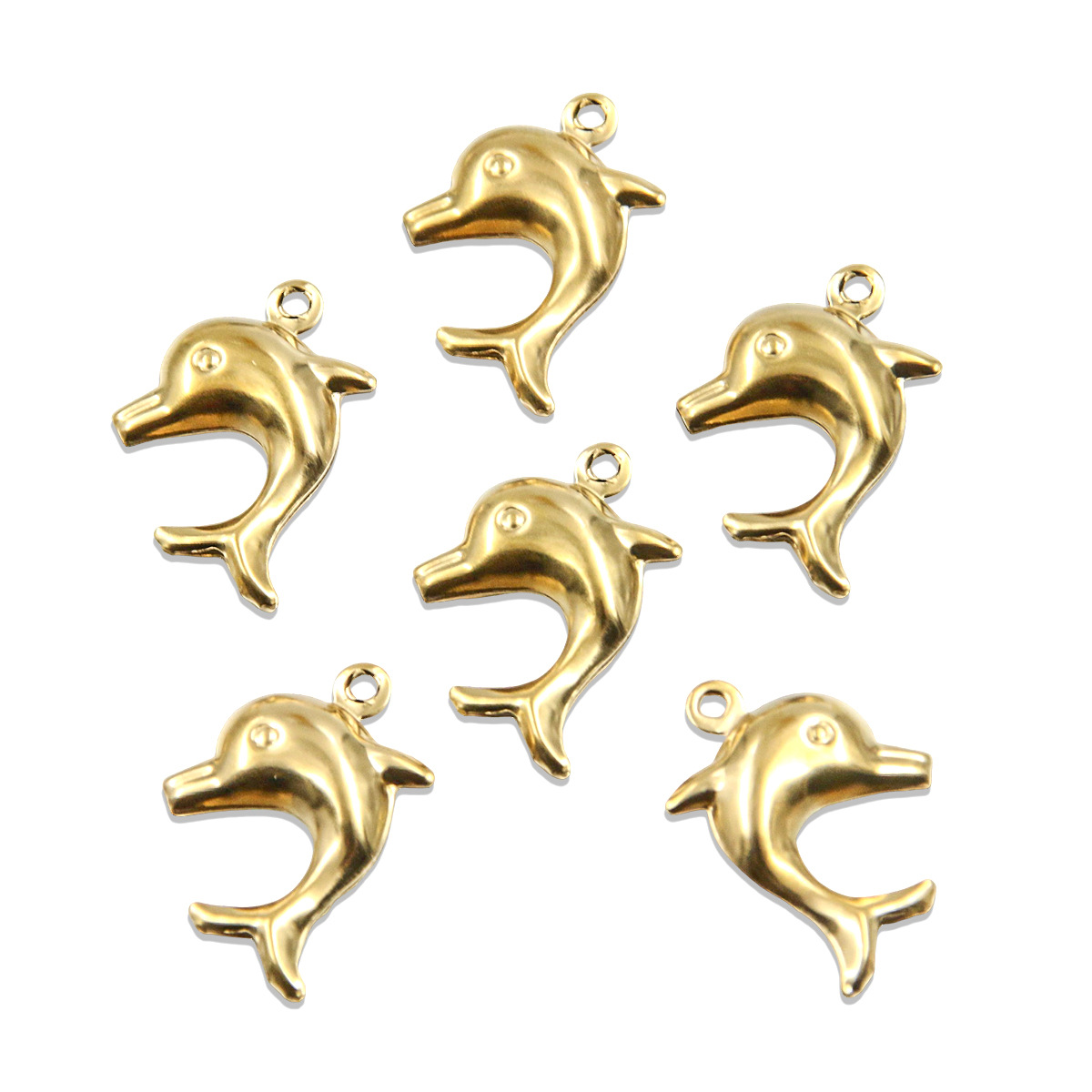 Golden dolphin 15x20mm