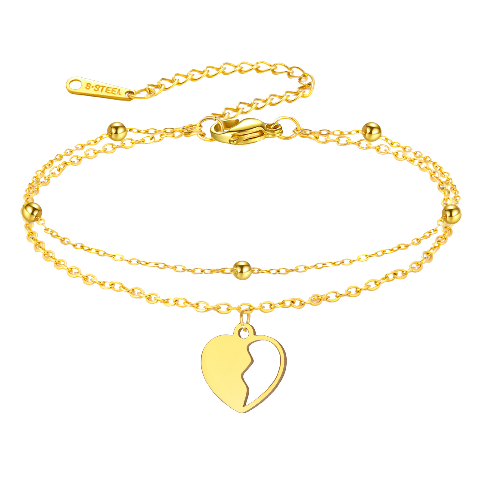Golden half hollow heart