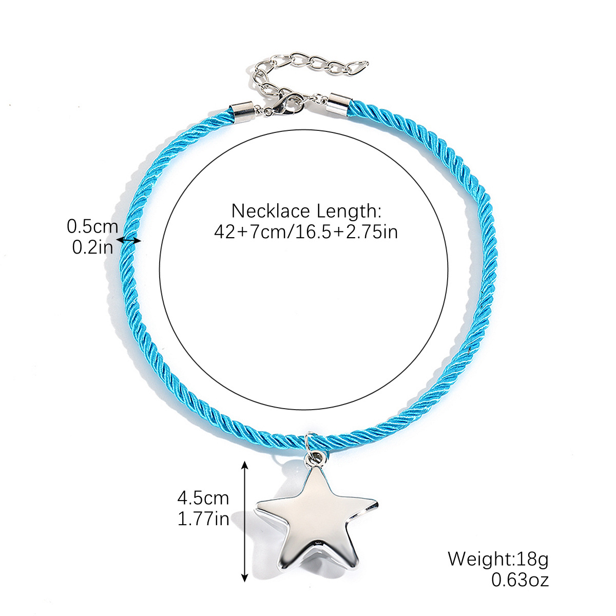 N2410-27 blue five-pointed star