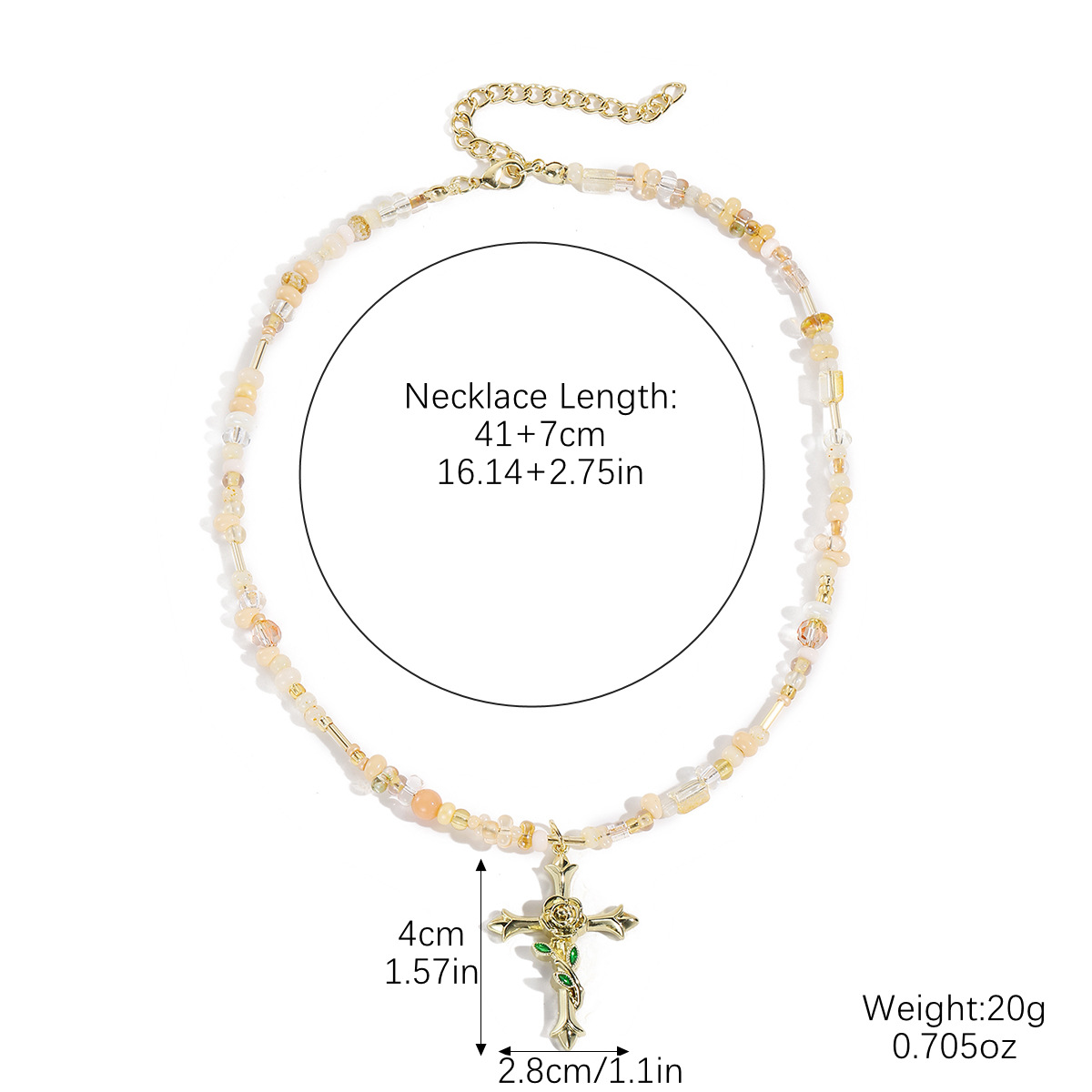 N2501-5 orange rice beads