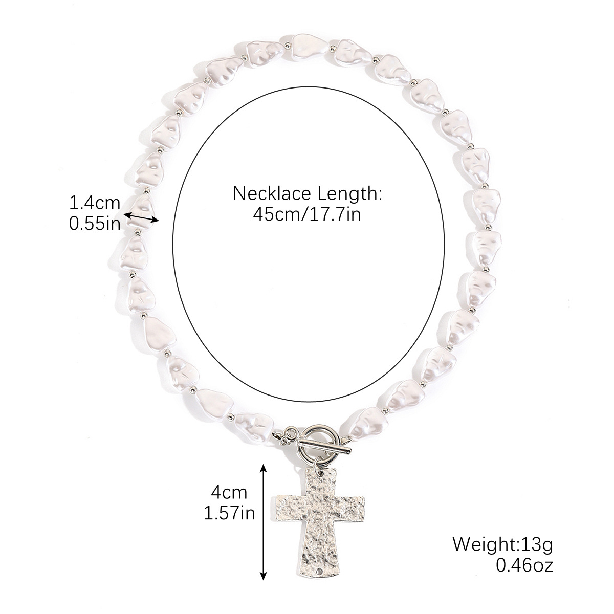 N2410-4 love pearl cross