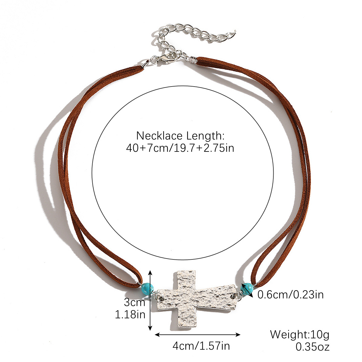 N2408-10 brown cross